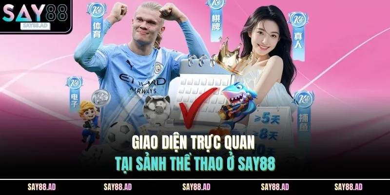 Thể Thao SAY88 3 Giao diện trực quan tại sảnh thể thao ở SAY88